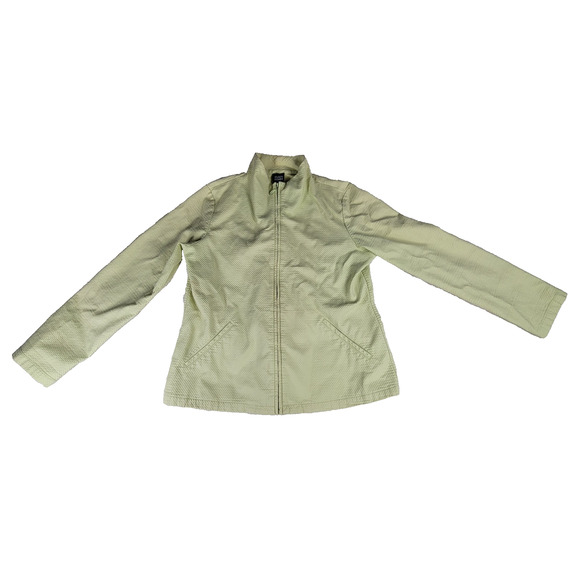 Eileen Fisher Jacket Womens Sz Small Green Fall Winter Collared Exercise Gym - Picture 9 of 16